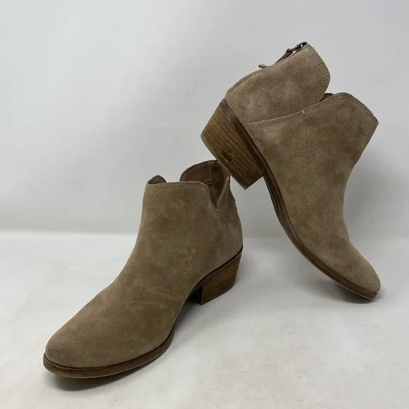 Michael by Michael Shannon Nadya Notch Suede Zippered Ankle Boots - Picture 7 of 8